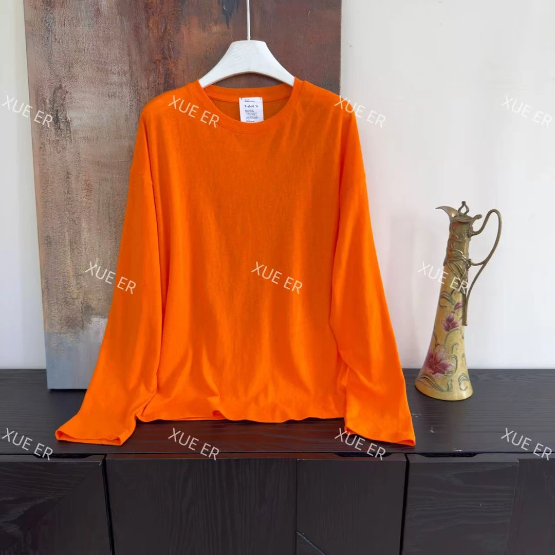 雪儿 X1858定制色韩系宽松版长袖T恤防晒上衣