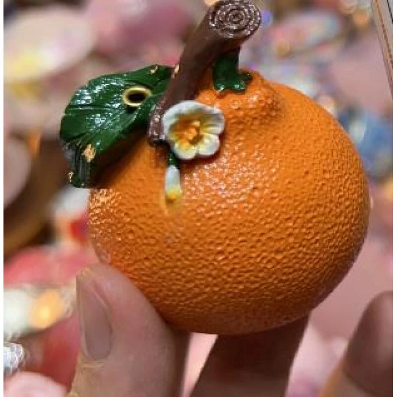 大吉大利柿子茶道茶宠配件香炉配件