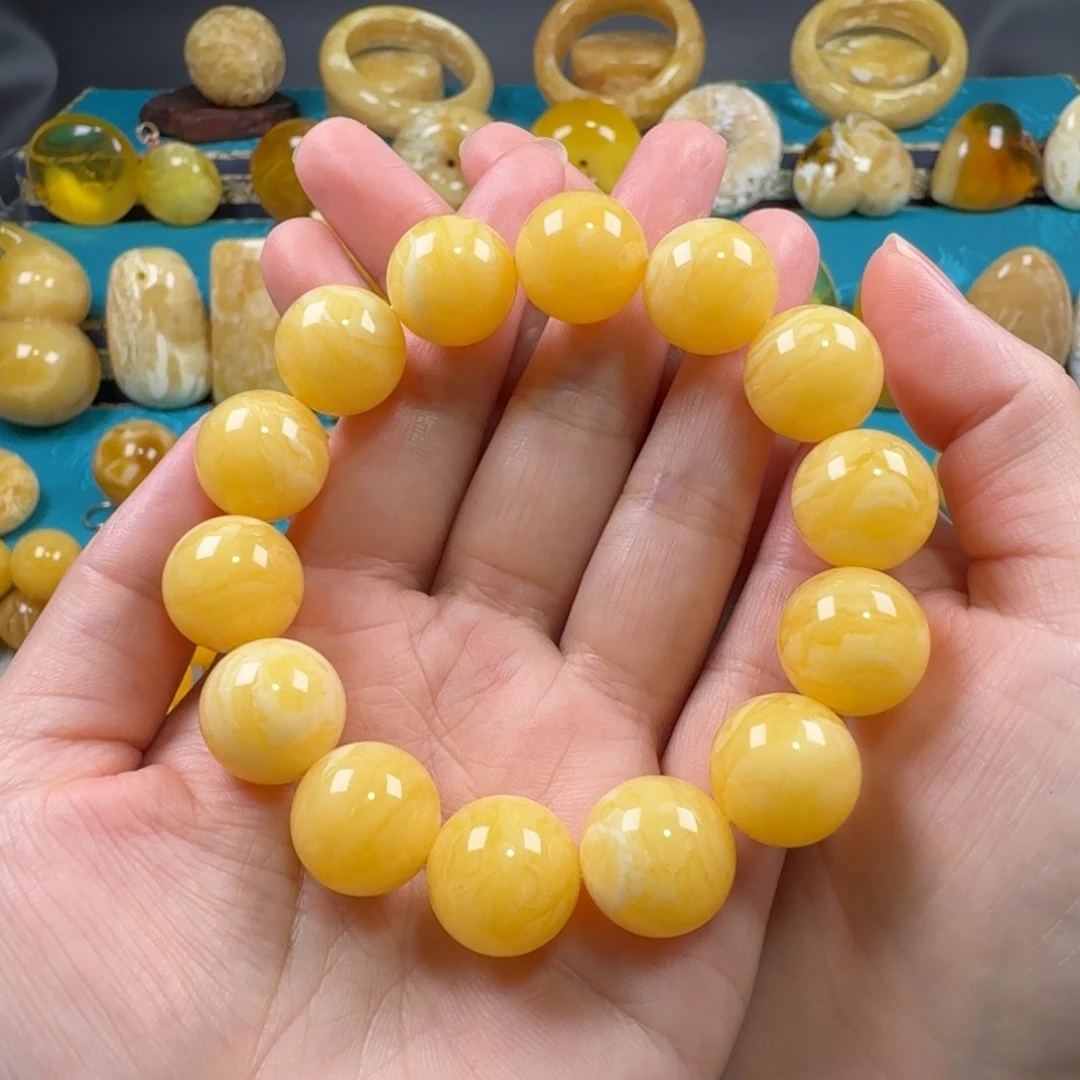 未镶嵌琥珀手链蜜蜡