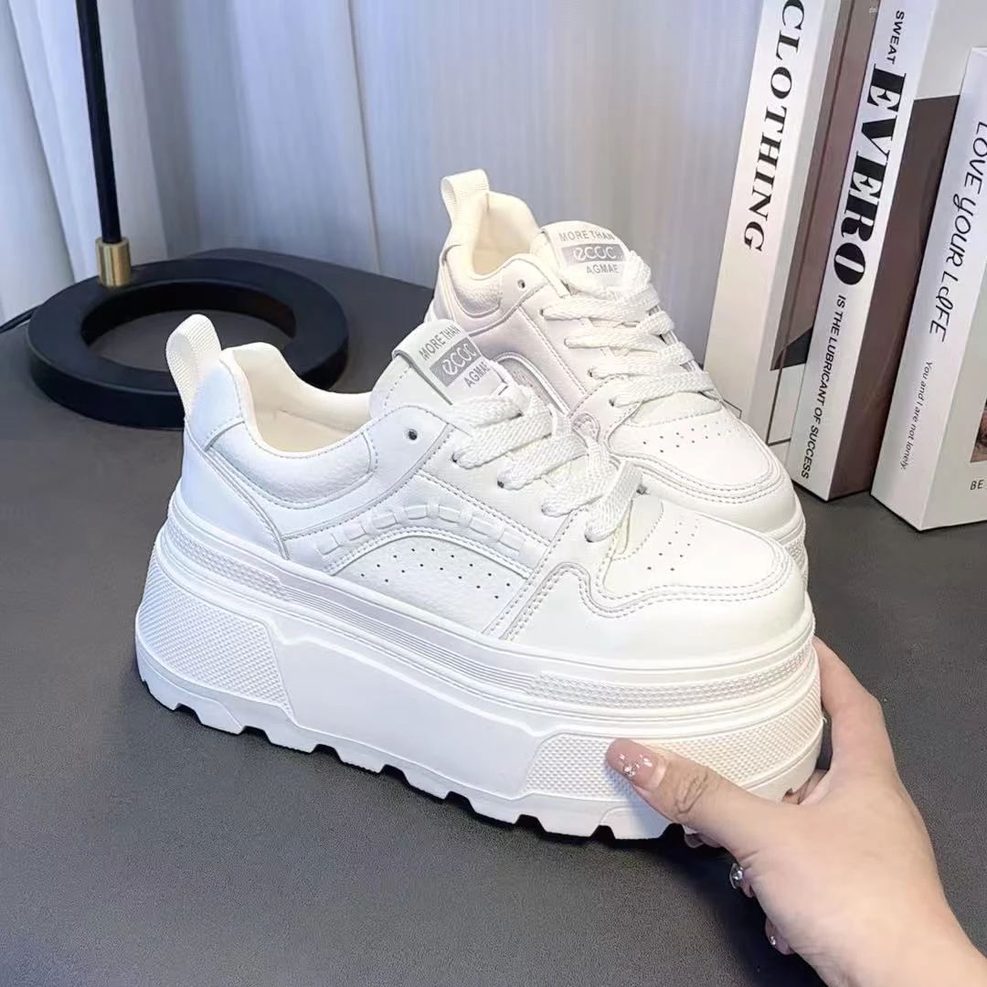 6CM/9CM厚底小白鞋增高学生休闲风板鞋小白鞋春季厚底