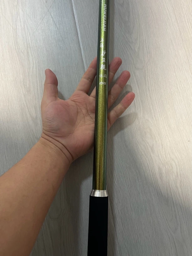 护卫舰纯碳素抄网杆，2.1米尺寸轻硬挺，海绵握把