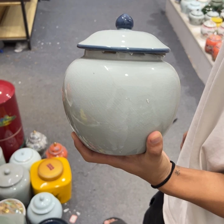 瑕疵福利品陶瓷茶叶罐不影响使用介意勿拍