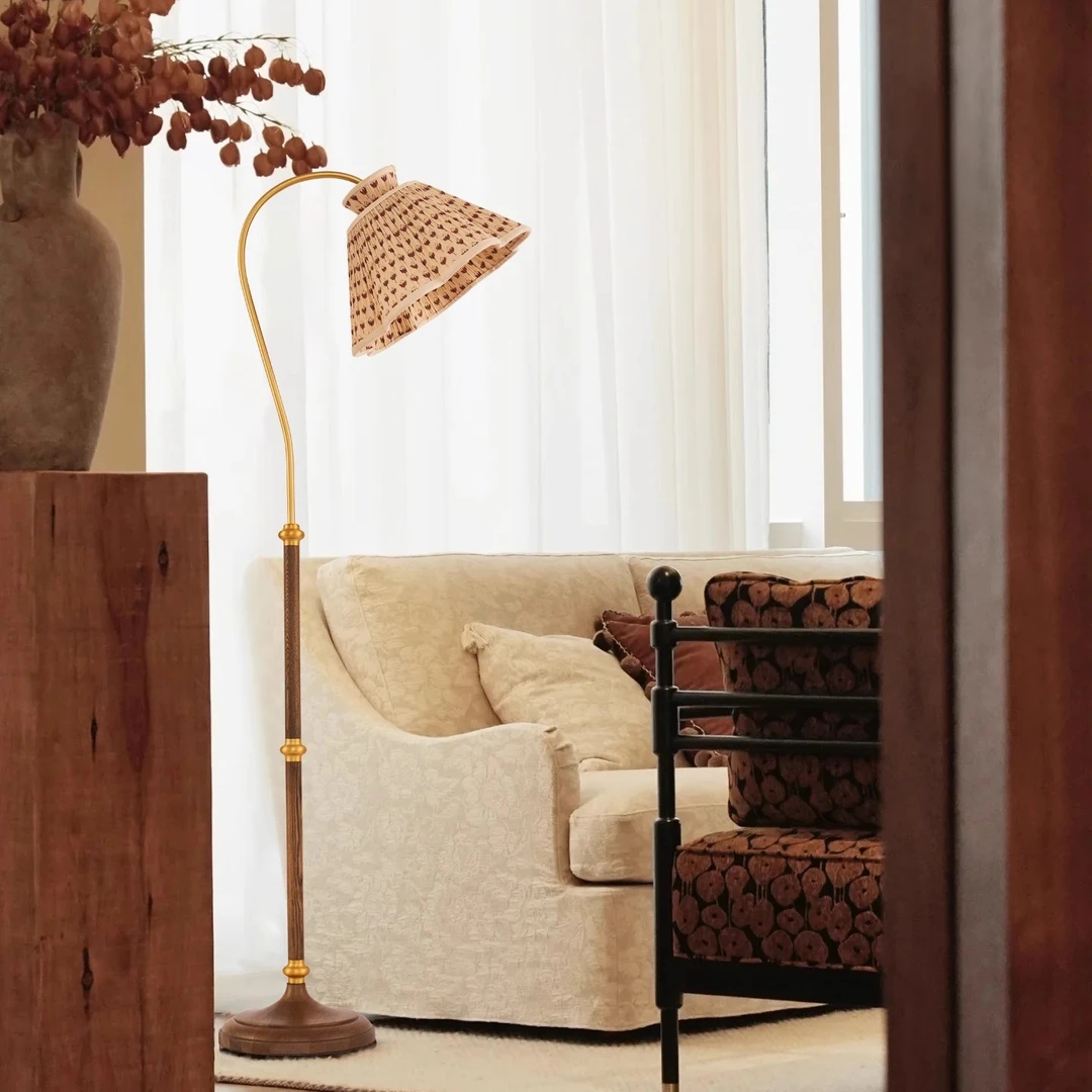 旭呈法式复古落地灯钓鱼灯客厅沙发旁卧室书房美式中古风氛围台灯