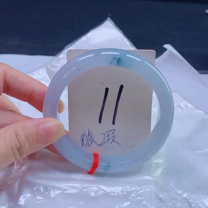 翡翠未镶嵌手镯圈口5758686
