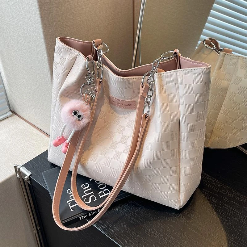 单肩大包包女士网红托特包大学生男生女款上课书包通勤专业专用包