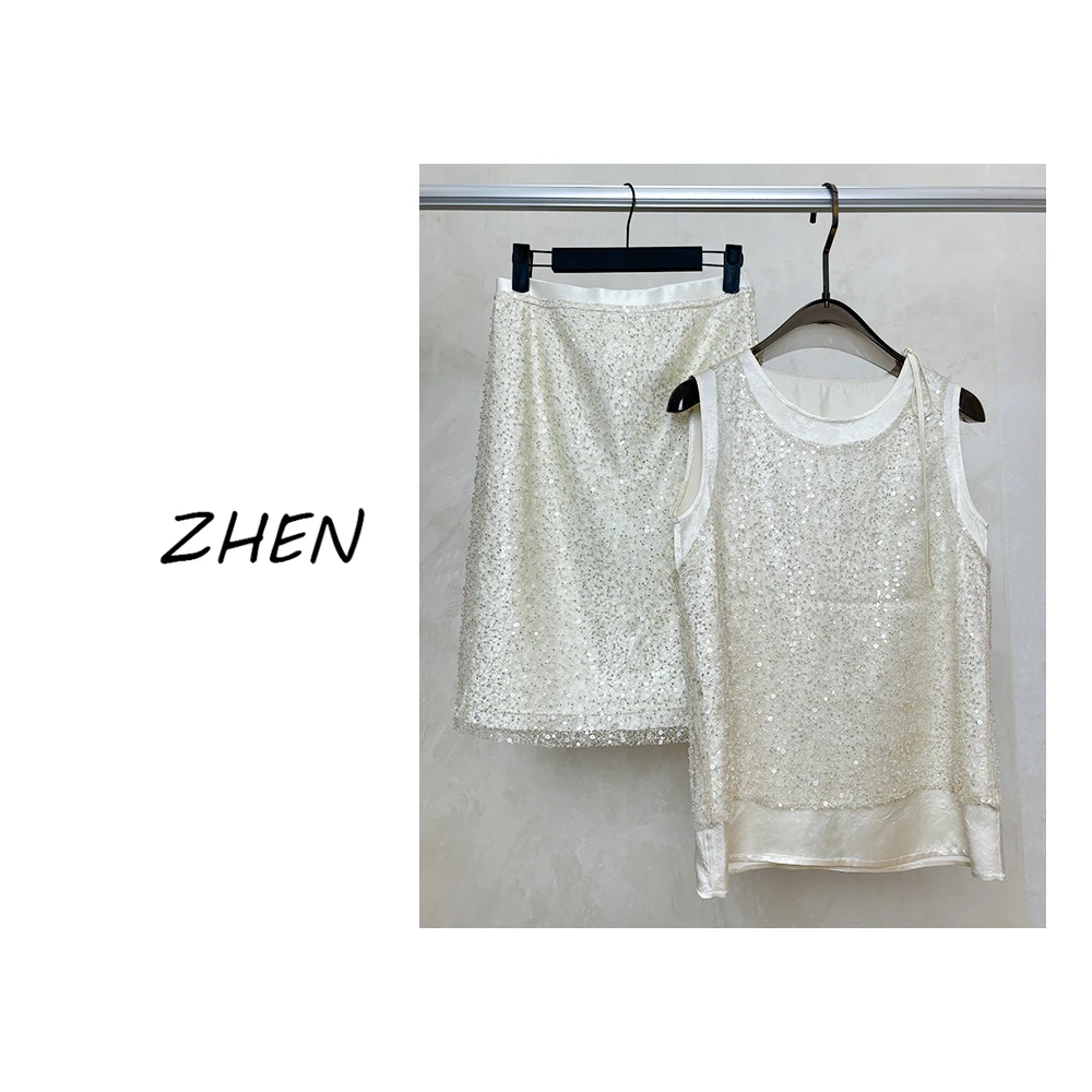 【ZHEN】25K00041 2025新款时尚气质修身显瘦设计师款时尚套装女