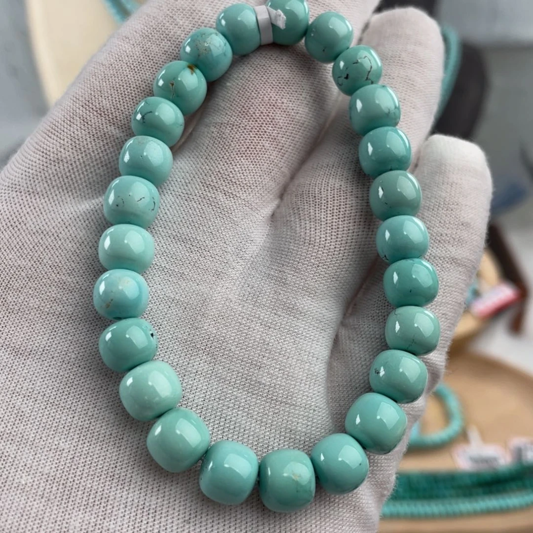 绿松石手链未镶嵌精品手串卡8+