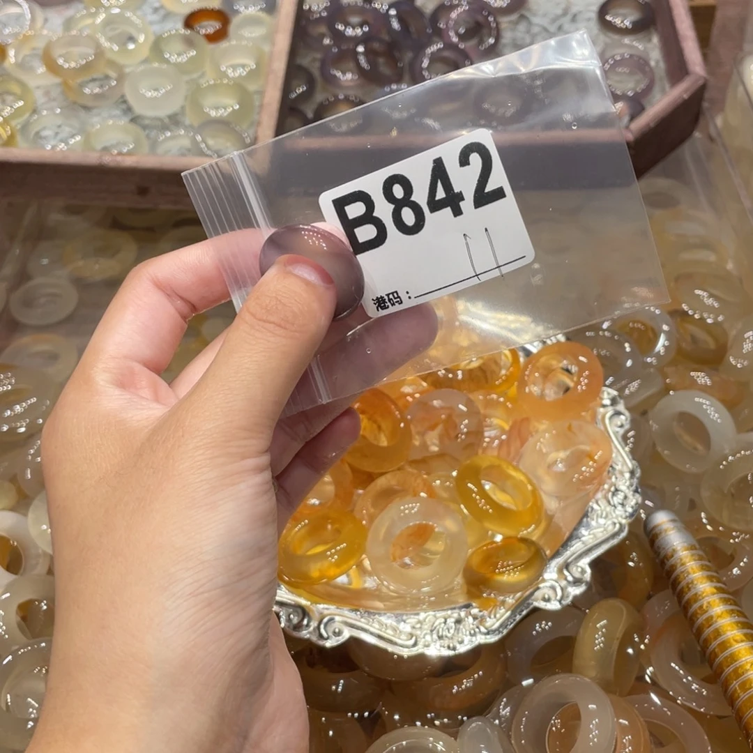 玛瑙/玉髓未镶嵌戒指842