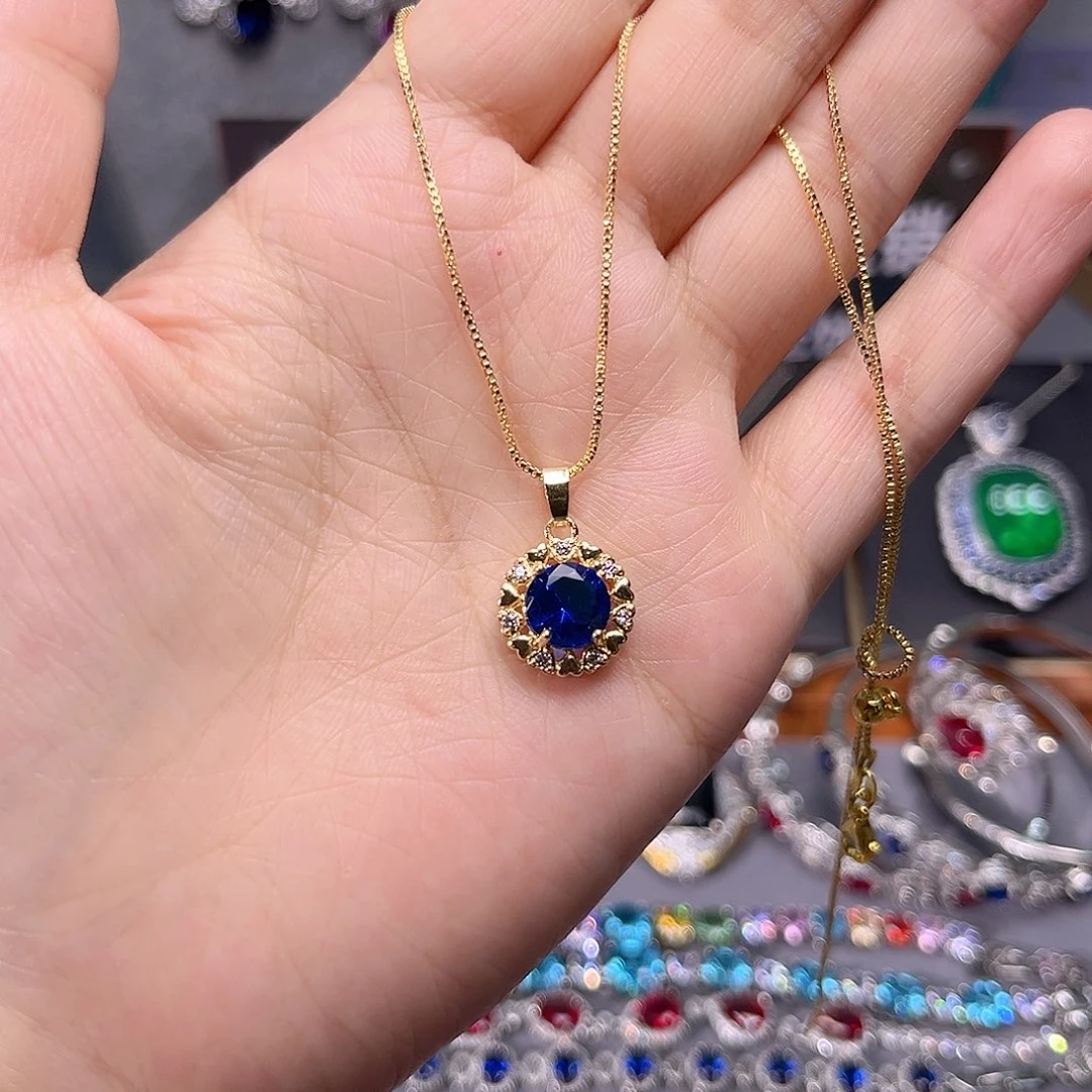 蓝宝石戒指银S925镶嵌x b 18