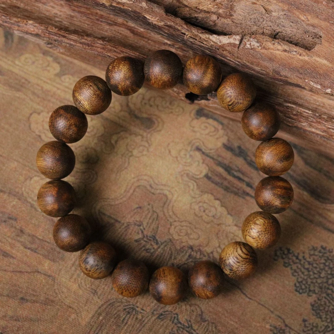 劉香香 【知音】海南白棋 1.2圆珠单圈 沉香手串多样性发其一（12g）