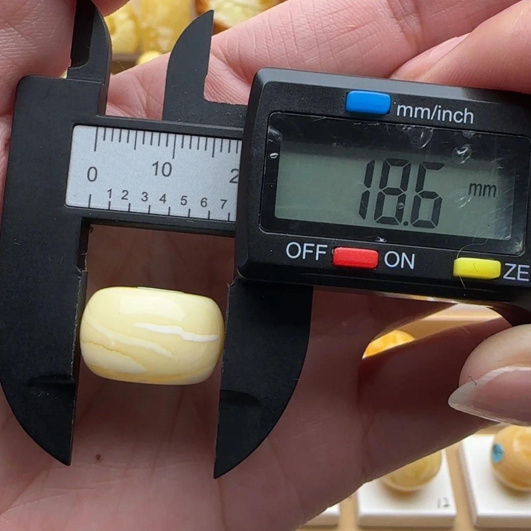 蜜蜡未镶嵌裸石精品白蜡墩子