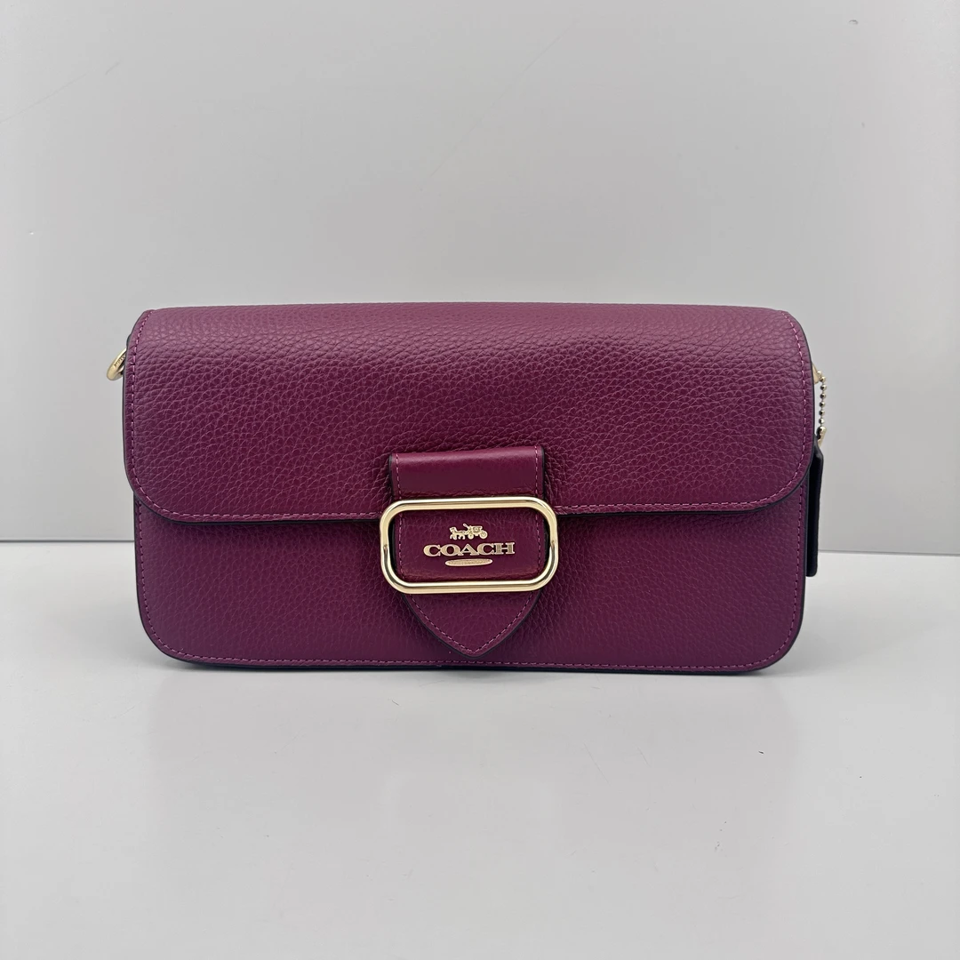 95新 COACH/蔻驰 morgen27摩根酒红色单肩包27x15x8cmM011801