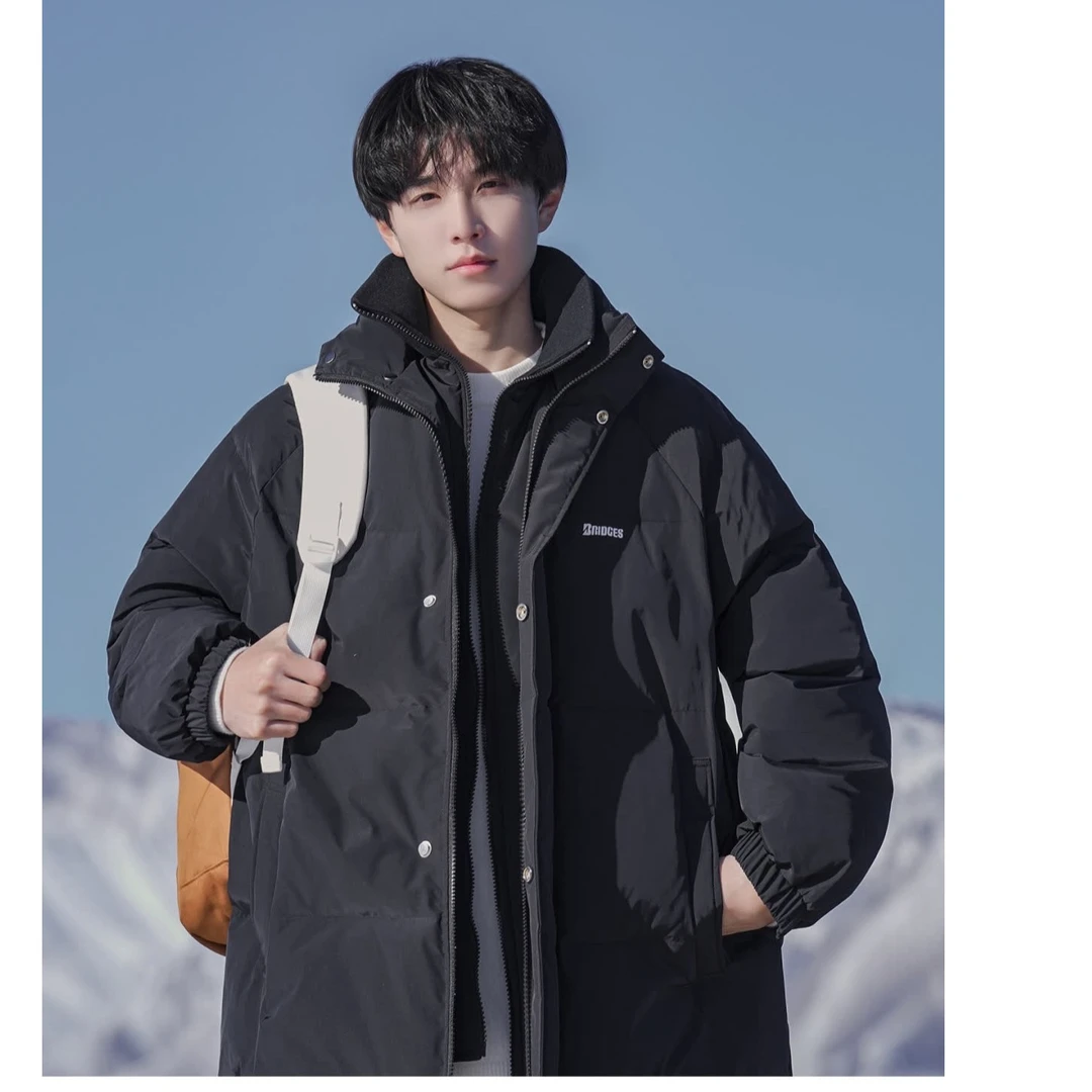 男士连帽宽松加厚保暖假两件潮流时尚百搭情侣款韩版棉服秋冬短款