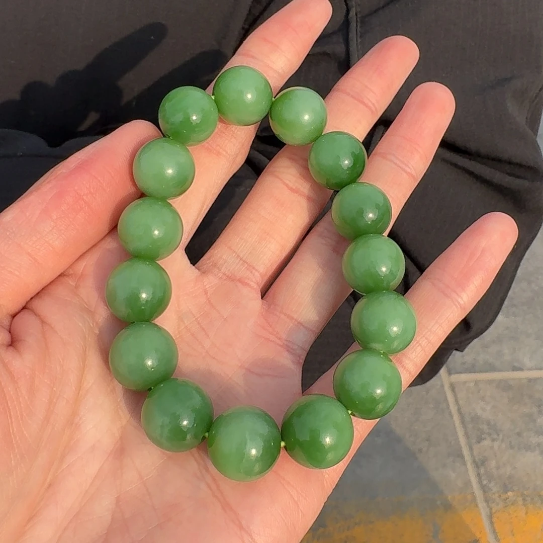 和田玉手串未镶嵌121冀哥