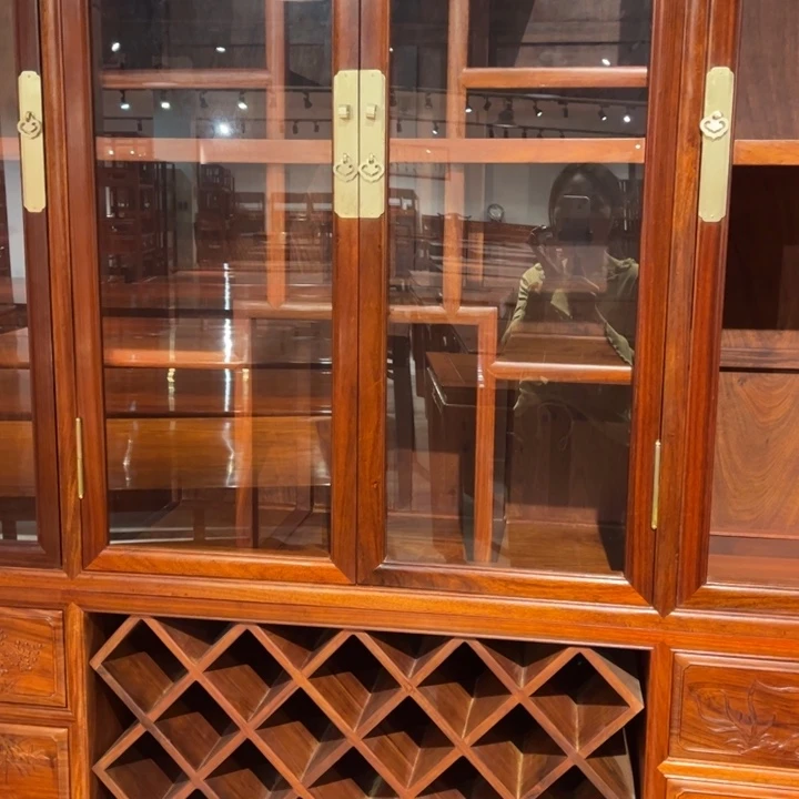 *****花梨木类成套家具缅花博古架