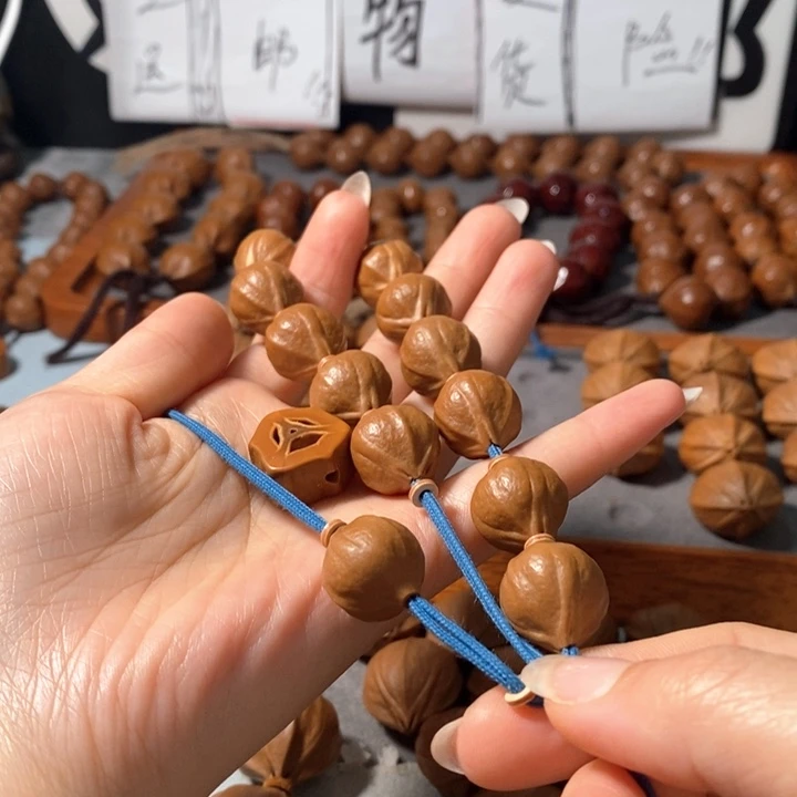 手串橄榄核9161精品蒜头铁核12+1颗