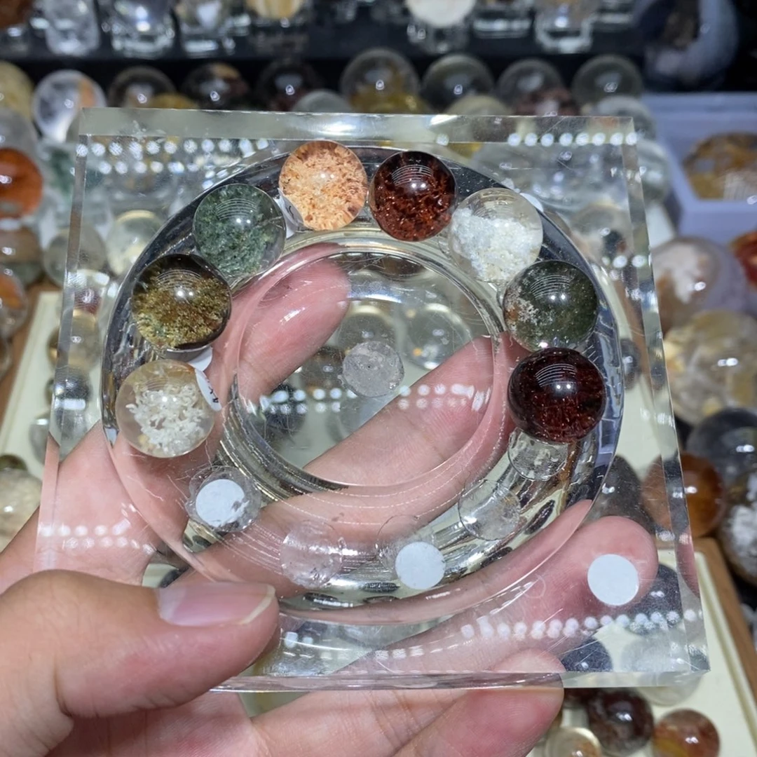 水晶珠宝半成品未镶嵌沐***?定制手串打孔穿绳