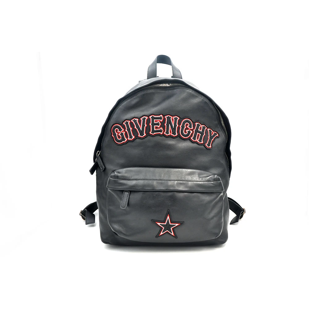 95新 Givenchy/纪梵希 97新闲置 限量刺绣黑色双肩包29*38/06581