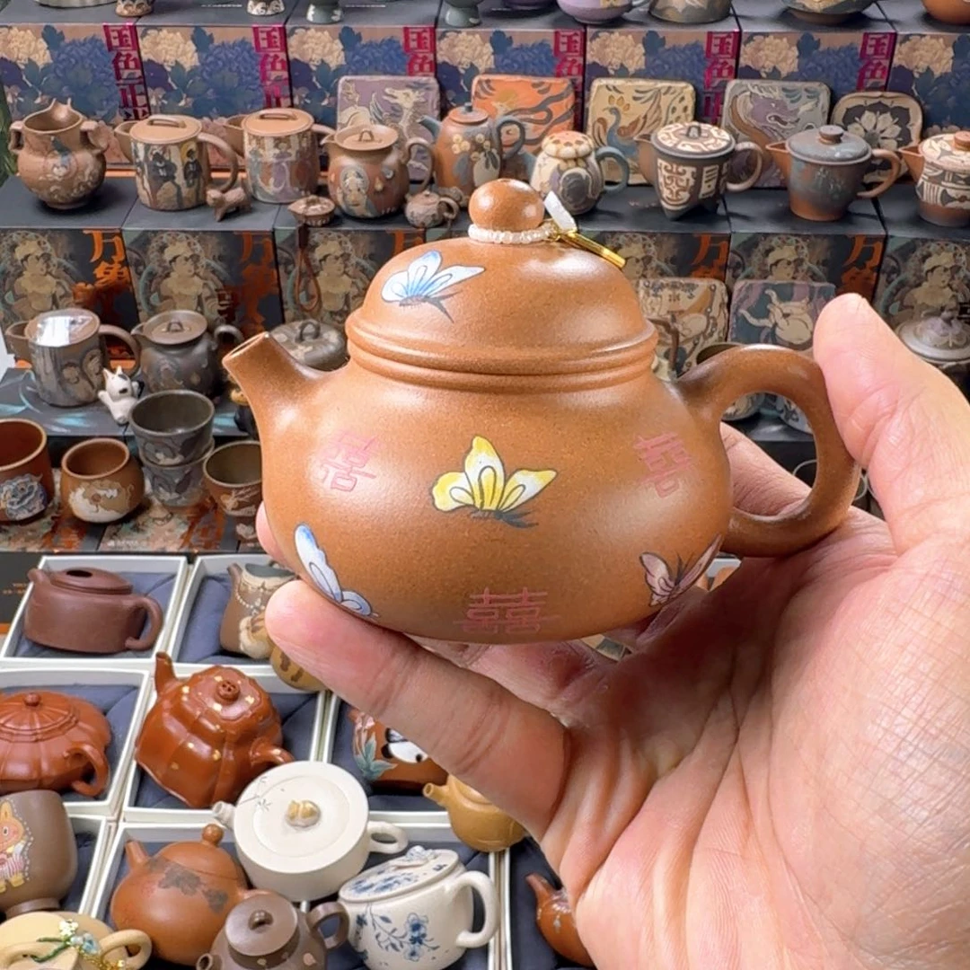 茶壶紫砂160cc容天原矿精工半手