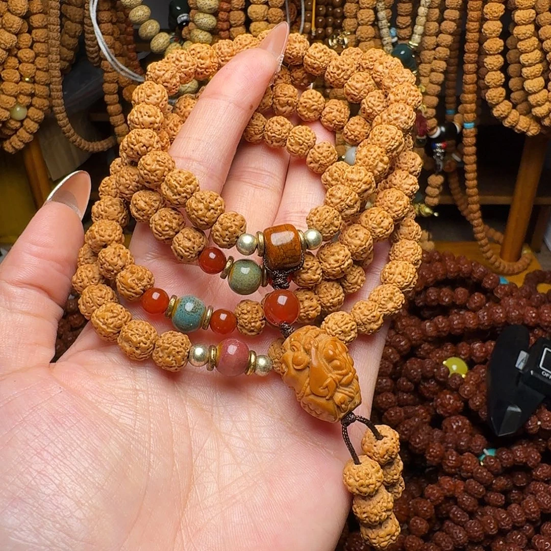 吊坠金刚菩提8mm 108颗原皮