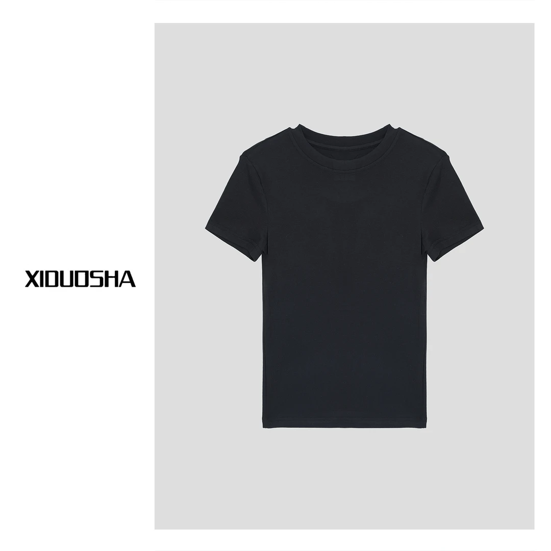 XIDUOSHA/喜朵莎春夏舒适超薄圆领经典百搭时尚短袖上衣XDS1041