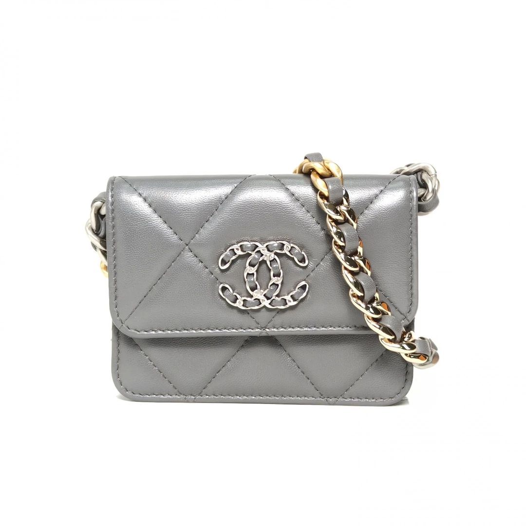 99新 Chanel/香奈儿 【念念】19BAG WOC 11cm 灰色包