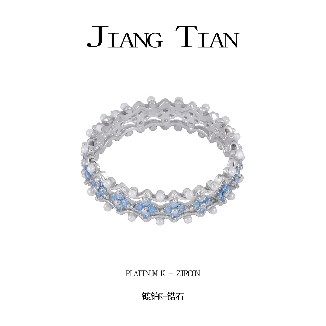 铜合金锆石戒指 气质轻奢时尚百搭小众简约戒指3149