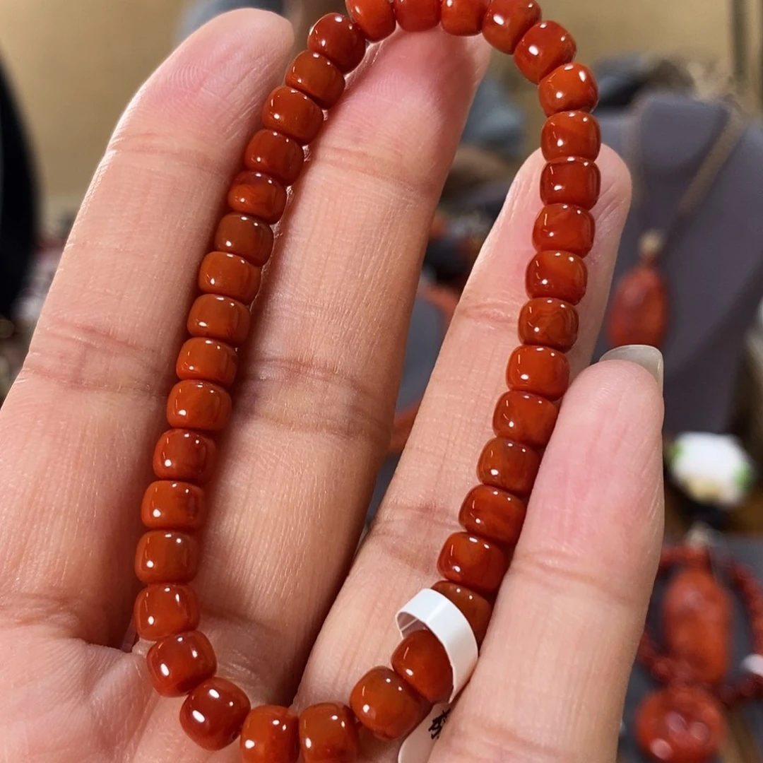 未镶嵌单圈5.5mm原矿南红玛瑙