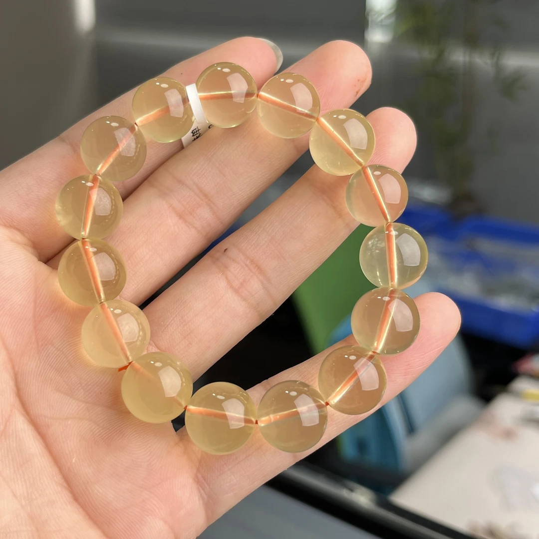 柠檬水晶圆珠单圈手串