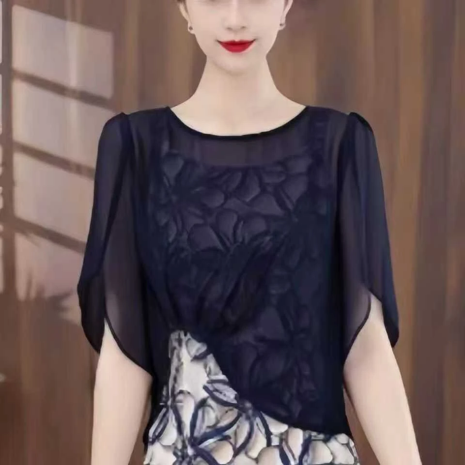 【芳芳女装】冰丝薄款网纱 外穿百搭显瘦外套女不规则上衣