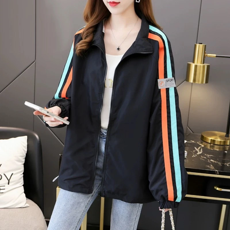 美式潮流男女同款春秋季外套潮流休闲百搭宽松立领休闲外套7608