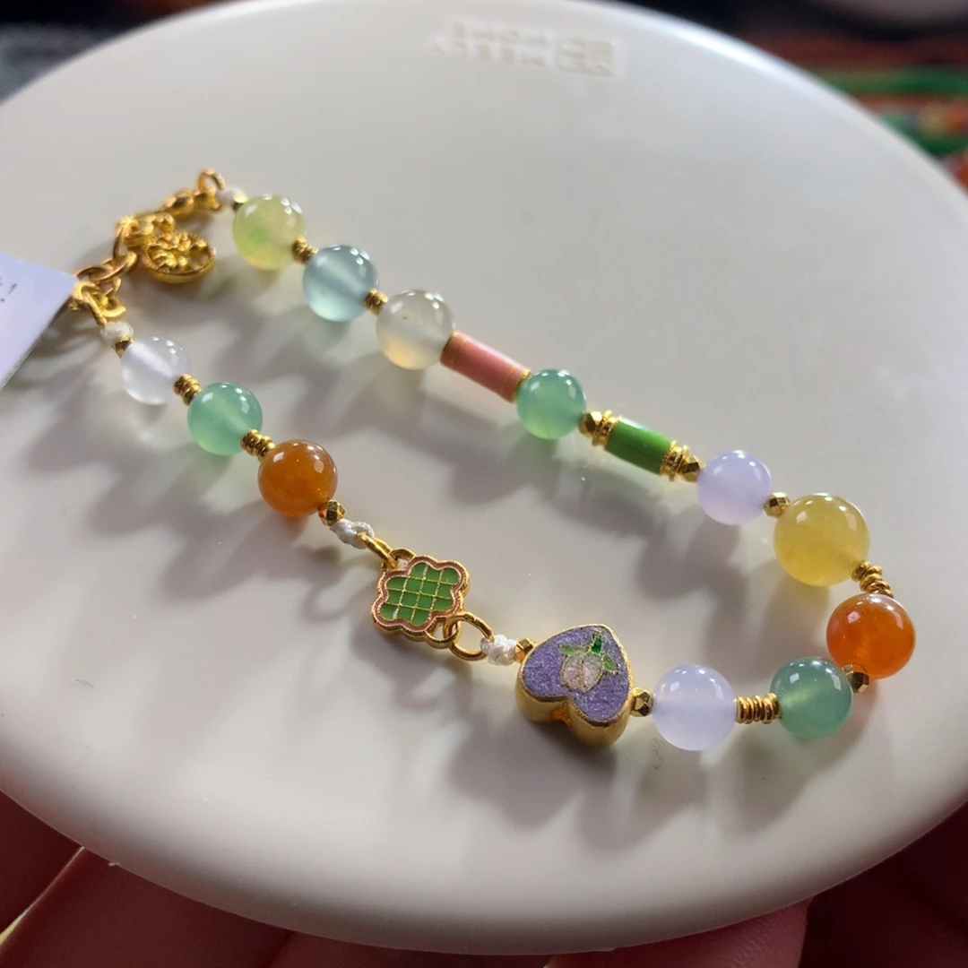 翡翠未镶嵌手链翡翠冰底糖果缤纷卡5.90～7.10+