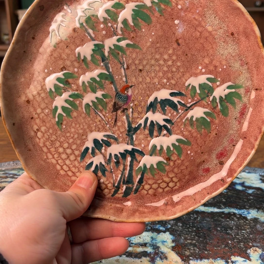 杯柴烧手工手绘陶瓷