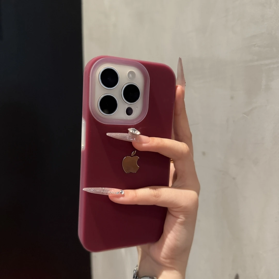 果冻硅胶纯色适用苹果16promax手机壳创意iPhone15时尚14个性13女