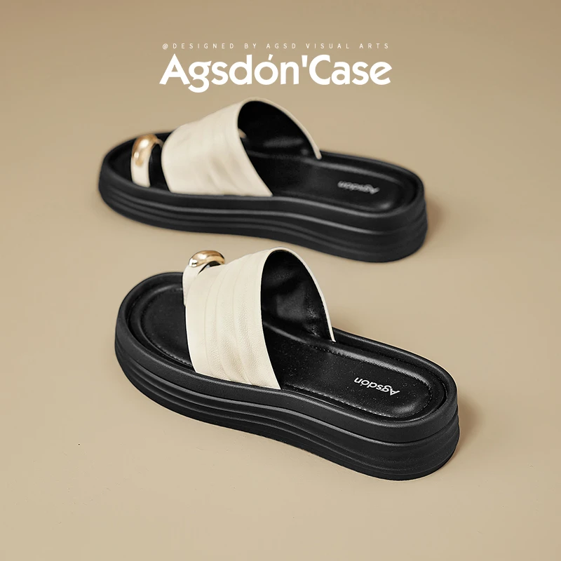 Y奥古狮登套趾拖鞋女2025新款夏季时尚休闲厚底显白外穿凉拖鞋子Y