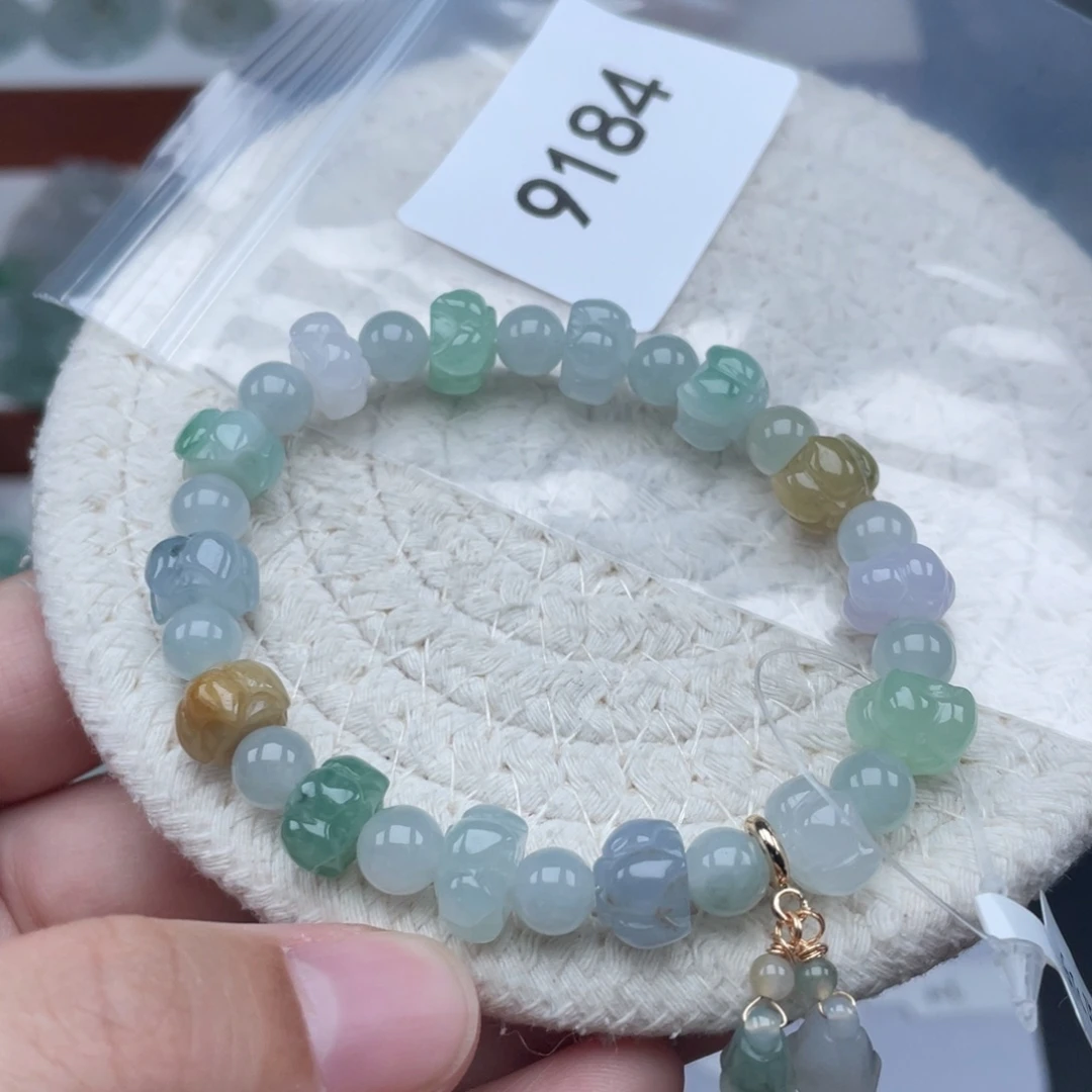 翡翠未镶嵌颈饰天然A货缅甸翡翠10mm