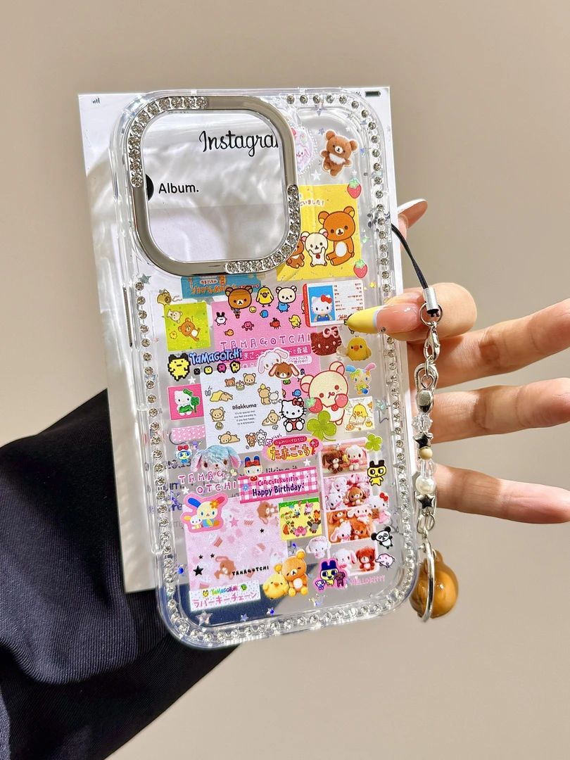 卡通贴图轻松熊拓麻歌子适用苹果16promax手机壳15iphone14/13