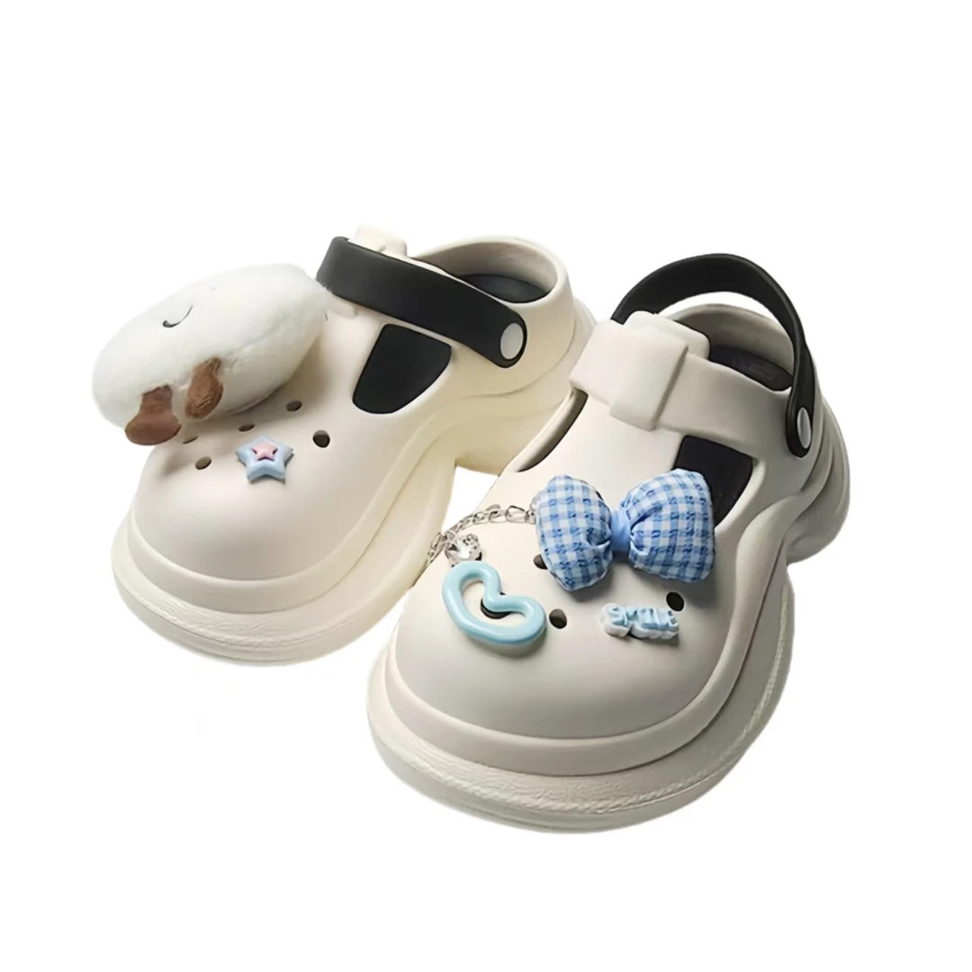 【昕昕严选】2025设计感百搭惊喜云朵蝴蝶结洞洞鞋