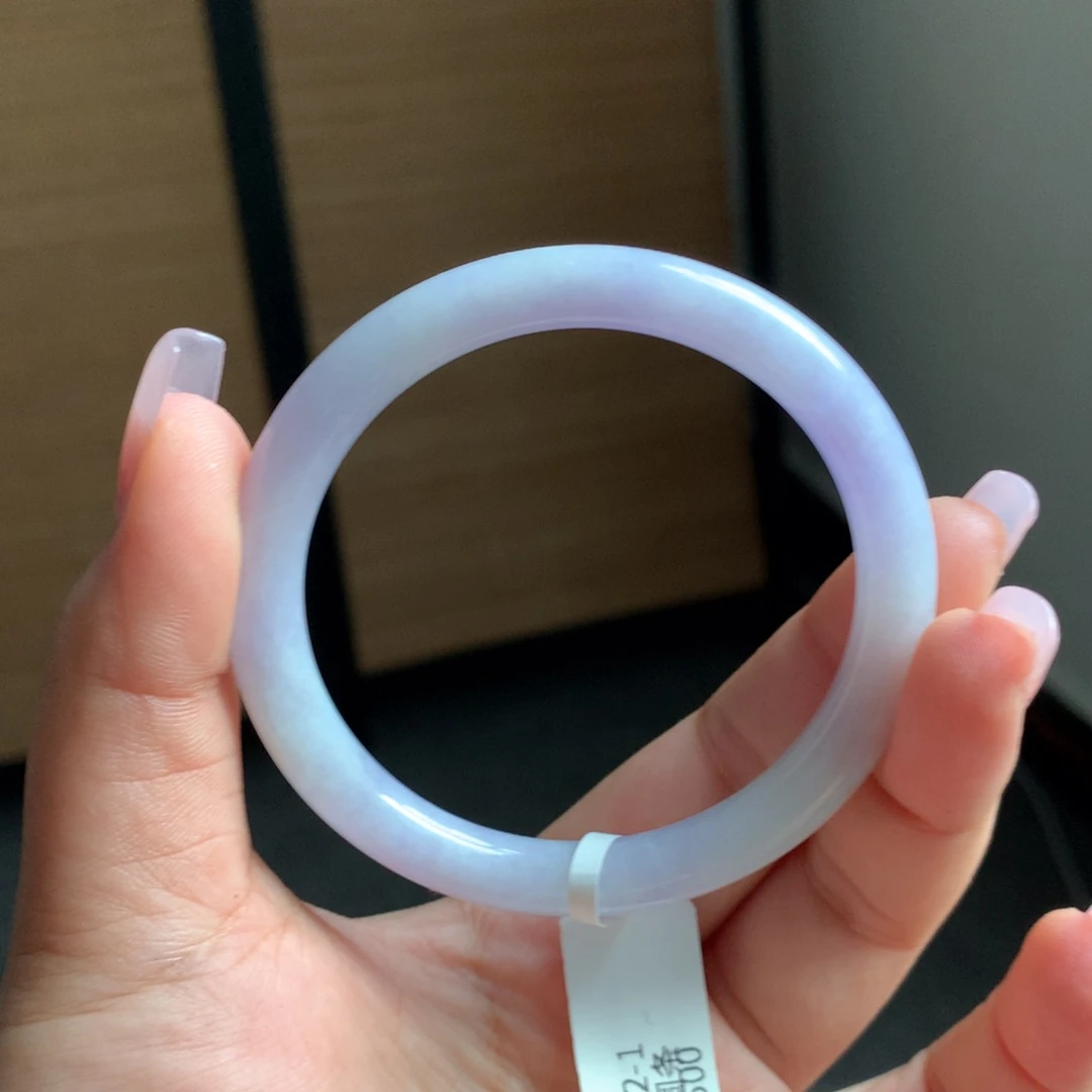 翡翠手镯未镶嵌13 55紫罗兰美人条