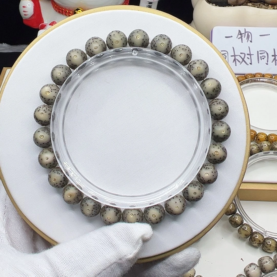 星月菩提手串绿幽灵9圆珠手持