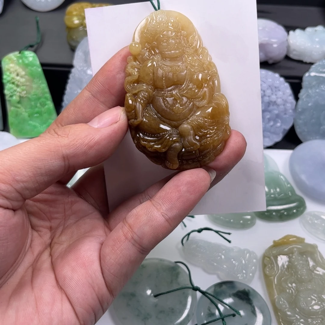 定制翡翠未镶嵌黄财神