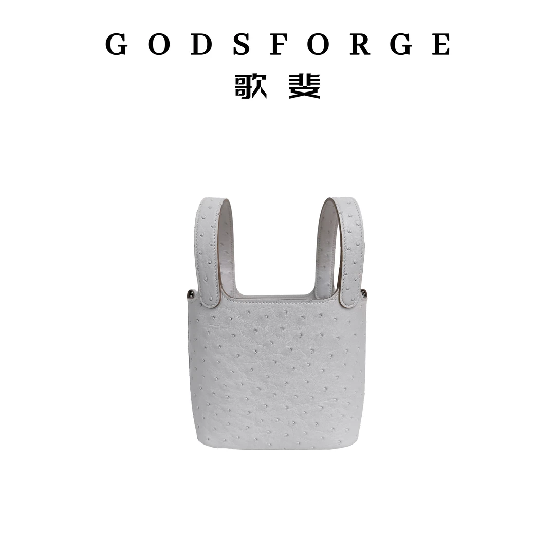 GODSFORGE-菜（Mini）全蜡线手缝原厂鸵鸟皮2025夏季高端新款定制包