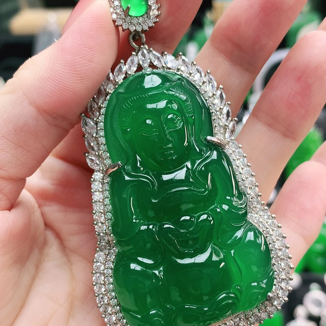 玛瑙/玉髓合金吊坠