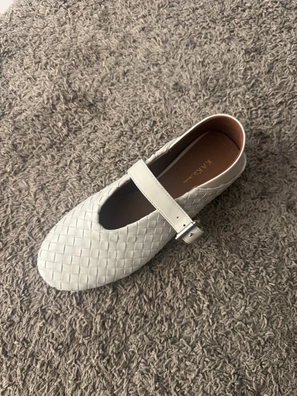 KAKA NUOYA 2062单鞋百搭浅口低跟编织