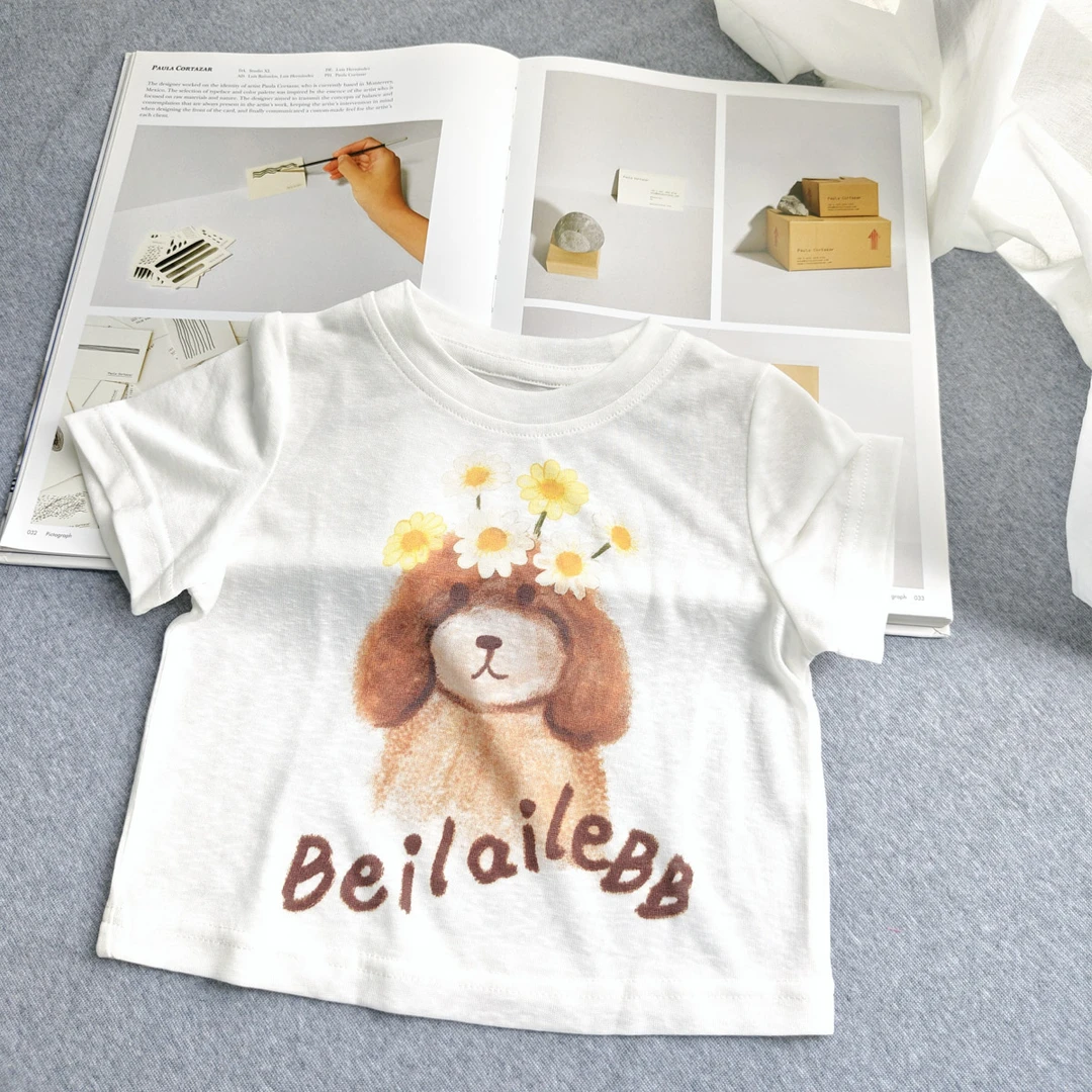 【莱赛尔卡通亲子T恤 小洛妈咪】婴儿男女童T恤休闲宝宝短袖T恤E23