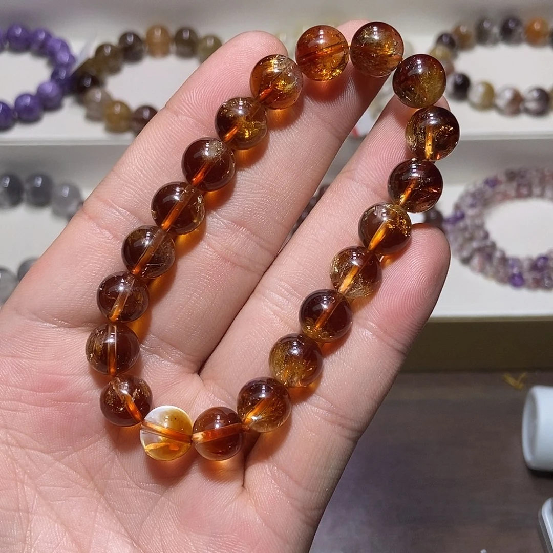 未镶嵌水晶手链金红体巴西黄10.3