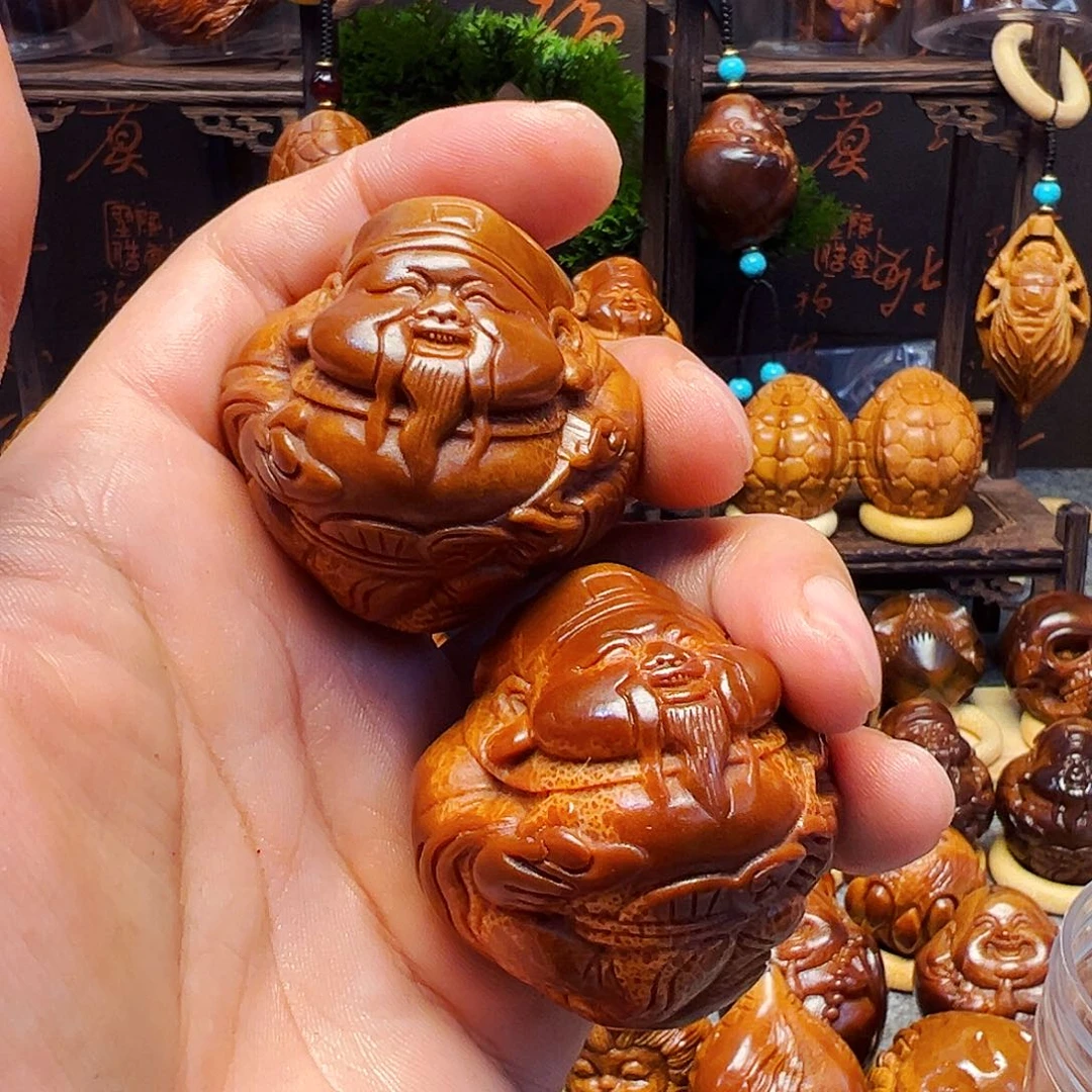 橄榄核手串/手链一*松财神一对