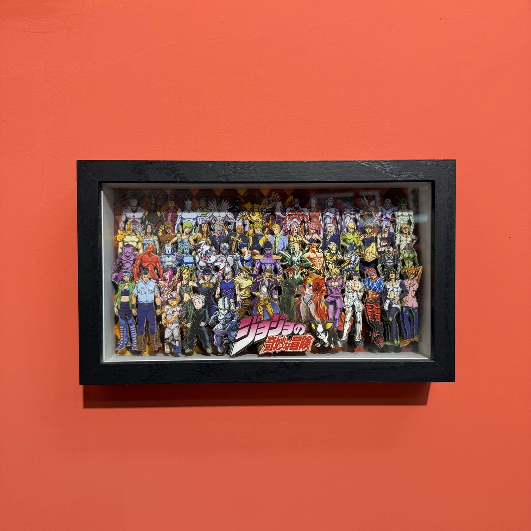 【JOJO】JOJO大合集全家福立体镂空装饰画摆件S003