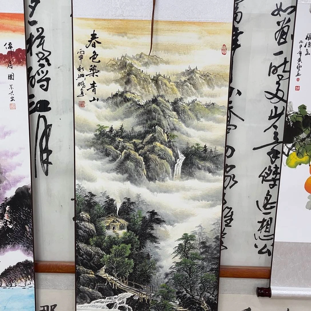 竖款43/140春色染青山