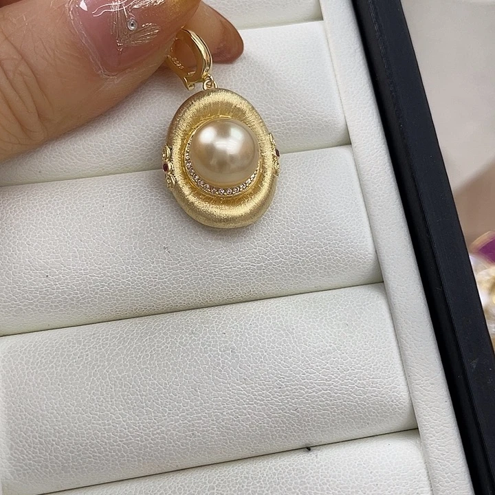 吊坠(不含链)海水珍珠银S925镶嵌